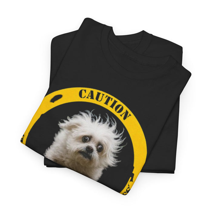 Dog Therapy T-Shirt — "Caution: Creative Therapy in Progress" Funny Pet Lover Tee