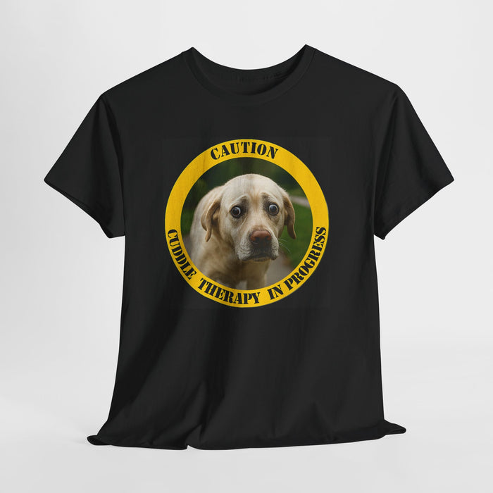 Caution: Cuddle Therapy in Progress Dog T‑Shirt