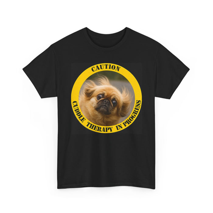 Pekingese Caution 'Cuddle Therapy in Progress' Tee