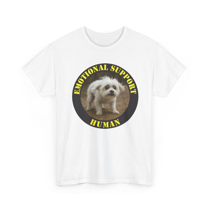 Emotional Support Human T‑Shirt — Cute Rescue Dog Pet Lover Tee