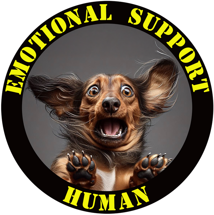 Emotional Support Human Tee - Unisex Cotton Shirt, Funny Dog Lover Gift, Pet Parent Apparel, Quirky Graphic Tee, Supportive Humor Wear
