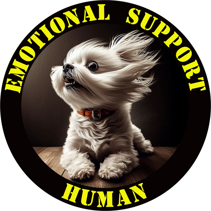 Emotional Support Human Tee - Unisex Cotton Shirt, Funny Dog Lover Gift, Pet Parent Apparel, Quirky Graphic Tee, Supportive Humor Wear