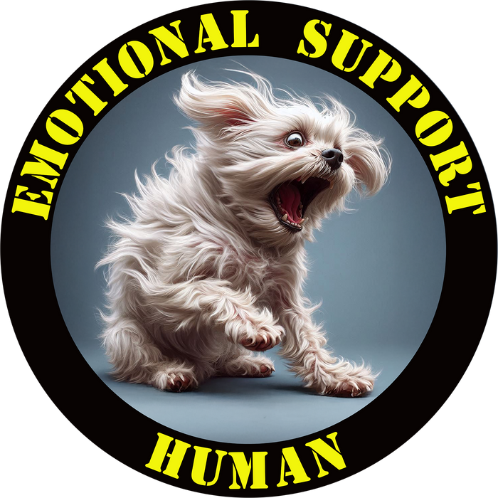 Emotional Support Human Tee - Unisex Cotton Shirt, Funny Dog Lover Gift, Pet Parent Apparel, Quirky Graphic Tee, Supportive Humor Wear