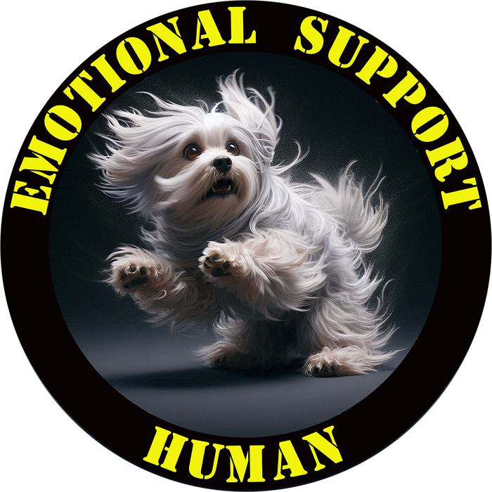 Emotional Support Human Tee - Unisex Cotton Shirt, Funny Dog Lover Gift, Pet Parent Apparel, Quirky Graphic Tee, Supportive Humor Wear
