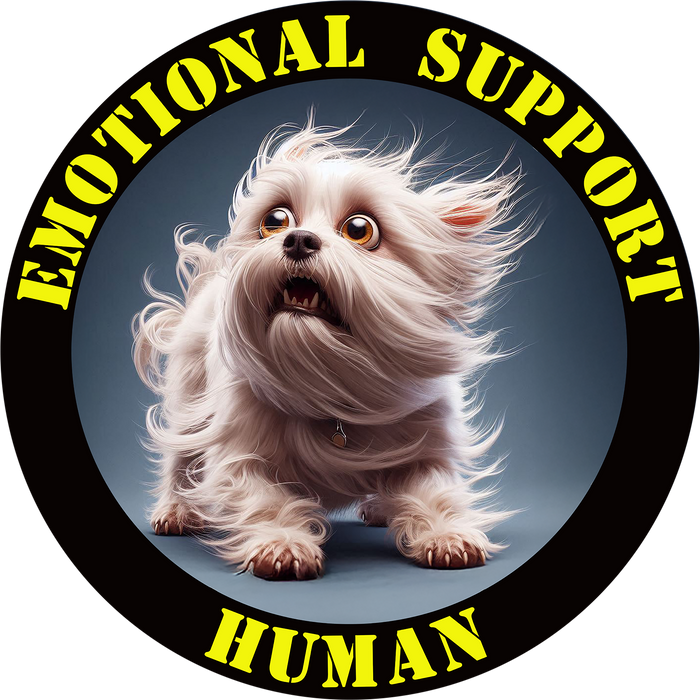 Emotional Support Human Tee - Unisex Cotton Shirt, Funny Dog Lover Gift, Pet Parent Apparel, Quirky Graphic Tee, Supportive Humor Wear
