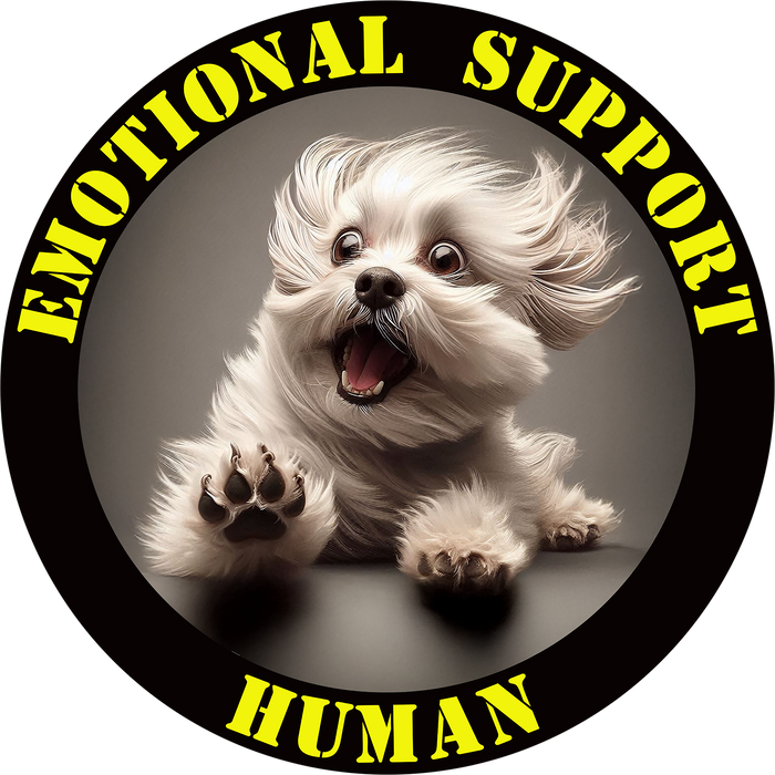 Emotional Support Human Tee - Unisex Cotton Shirt, Funny Dog Lover Gift, Pet Parent Apparel, Quirky Graphic Tee, Supportive Humor Wear