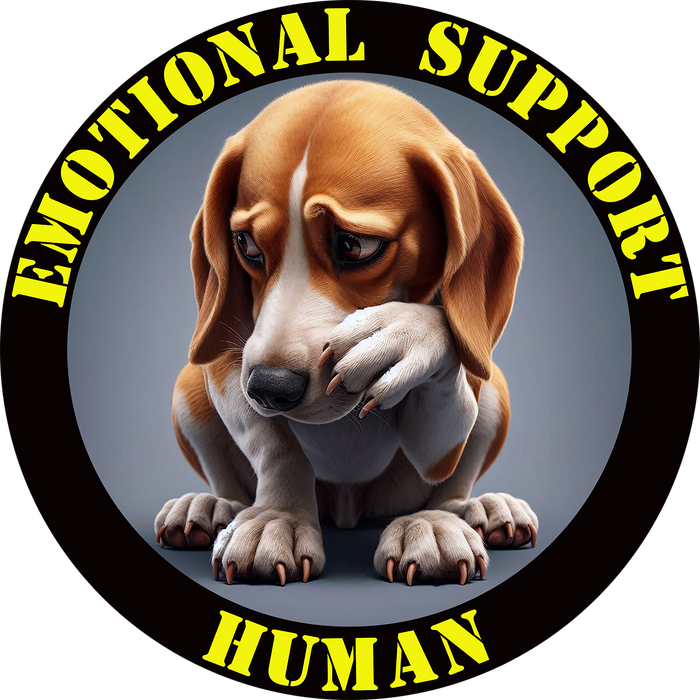 Emotional Support Human Tee - Unisex Cotton Shirt, Funny Dog Lover Gift, Pet Parent Apparel, Quirky Graphic Tee, Supportive Humor Wear