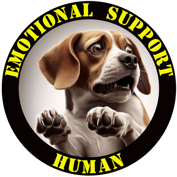 Emotional Support Human Tee - Unisex Cotton Shirt, Funny Dog Lover Gift, Pet Parent Apparel, Quirky Graphic Tee, Supportive Humor Wear