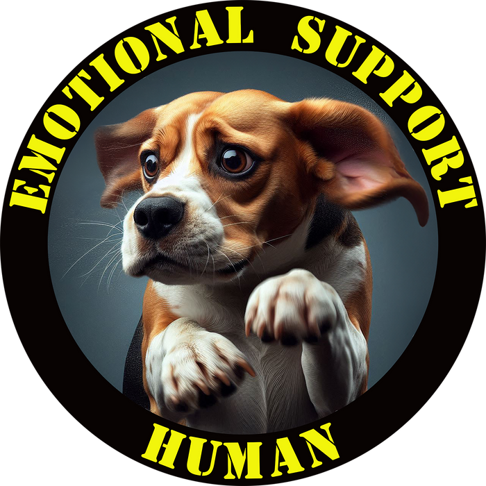 Emotional Support Human Tee - Unisex Cotton Shirt, Funny Dog Lover Gift, Pet Parent Apparel, Quirky Graphic Tee, Supportive Humor Wear