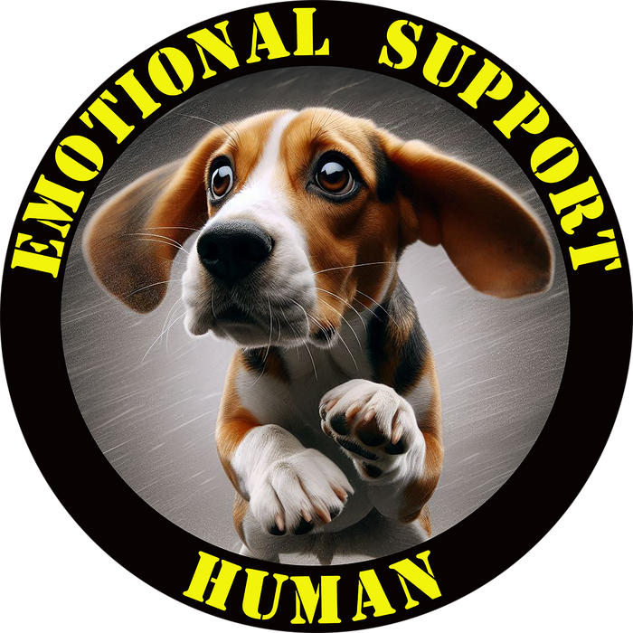 Emotional Support Human Tee - Unisex Cotton Shirt, Funny Dog Lover Gift, Pet Parent Apparel, Quirky Graphic Tee, Supportive Humor Wear