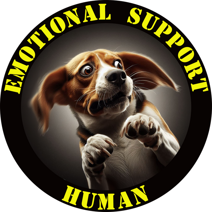 Emotional Support Human Tee - Unisex Cotton Shirt, Funny Dog Lover Gift, Pet Parent Apparel, Quirky Graphic Tee, Supportive Humor Wear