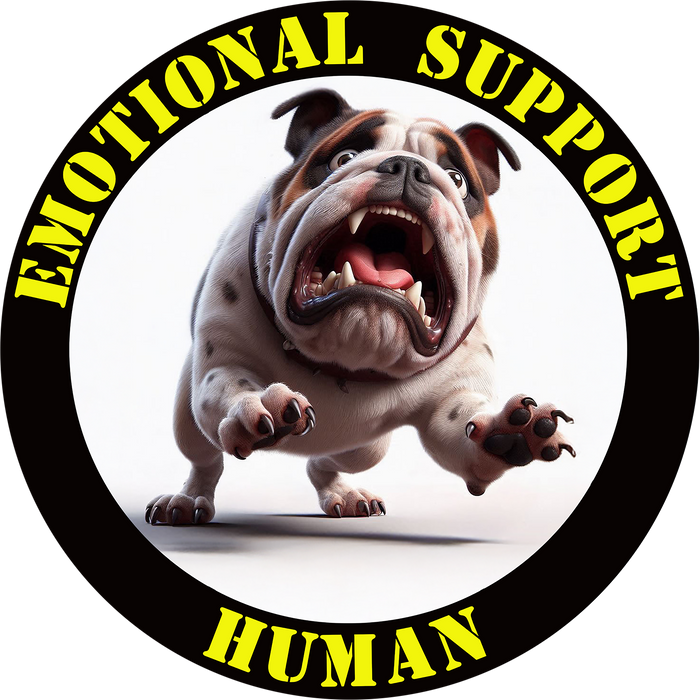 Emotional Support Human Tee - Unisex Cotton Shirt, Funny Dog Lover Gift, Pet Parent Apparel, Quirky Graphic Tee, Supportive Humor Wear
