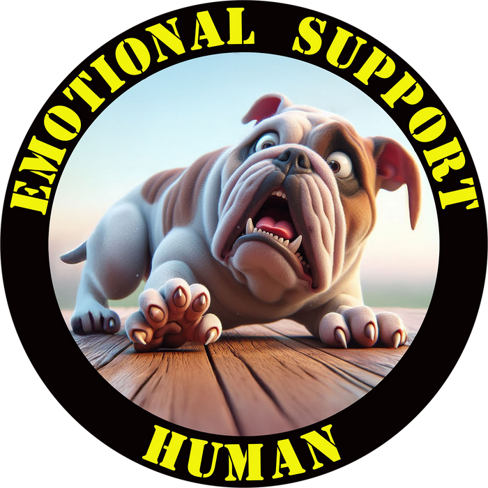 Emotional Support Human Tee - Unisex Cotton Shirt, Funny Dog Lover Gift, Pet Parent Apparel, Quirky Graphic Tee, Supportive Humor Wear