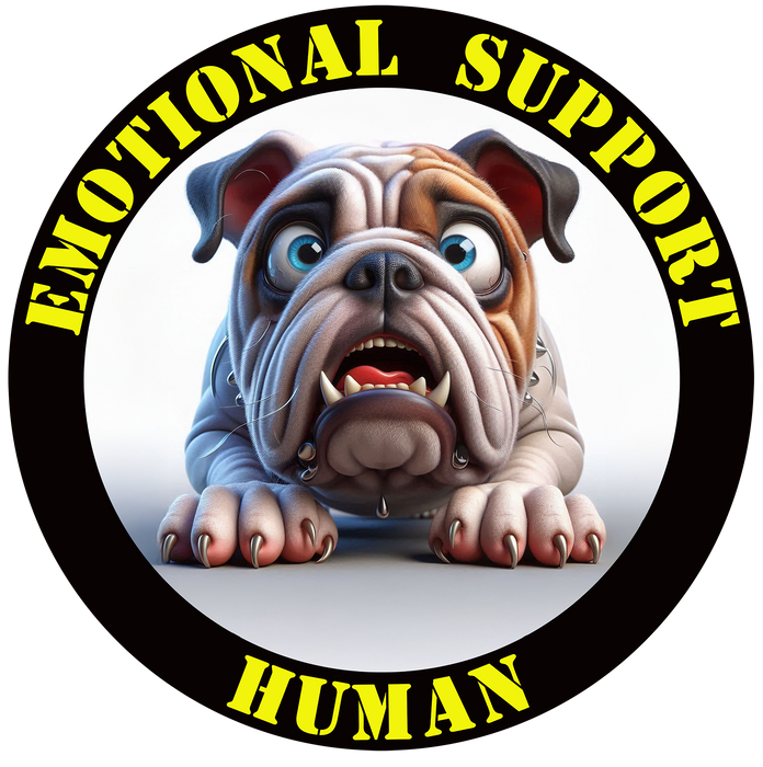 Emotional Support Human Tee - Unisex Cotton Shirt, Funny Dog Lover Gift, Pet Parent Apparel, Quirky Graphic Tee, Supportive Humor Wear