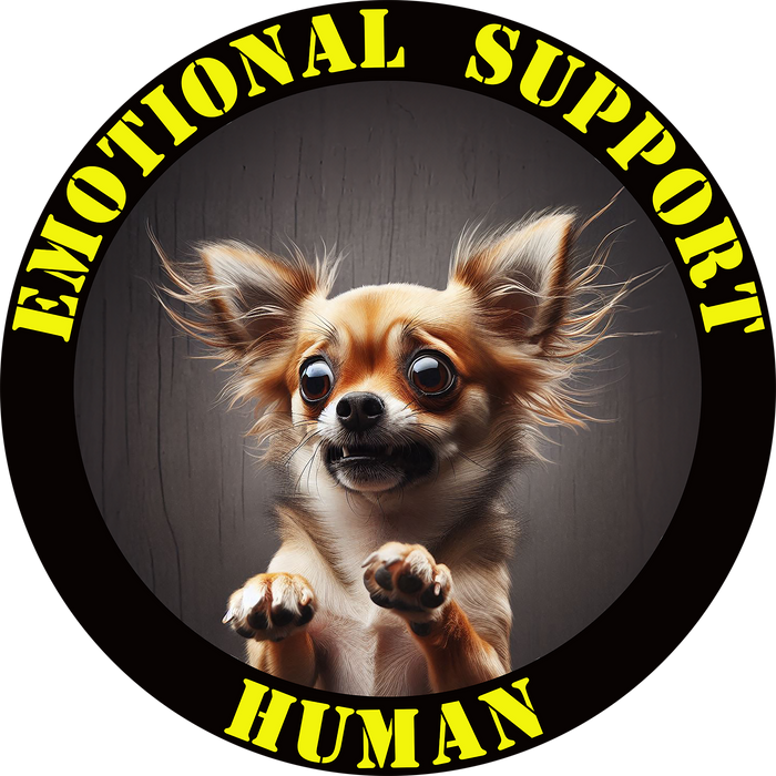 Emotional Support Human Tee - Unisex Cotton Shirt, Funny Dog Lover Gift, Pet Parent Apparel, Quirky Graphic Tee, Supportive Humor Wear