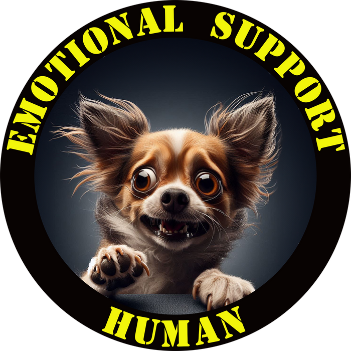 Emotional Support Human Tee - Unisex Cotton Shirt, Funny Dog Lover Gift, Pet Parent Apparel, Quirky Graphic Tee, Supportive Humor Wear