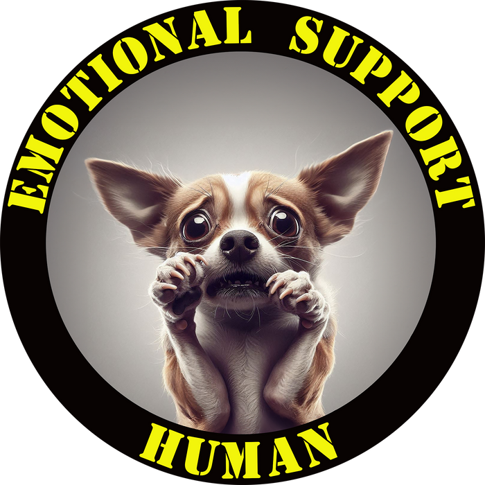 Emotional Support Human Tee - Unisex Cotton Shirt, Funny Dog Lover Gift, Pet Parent Apparel, Quirky Graphic Tee, Supportive Humor Wear