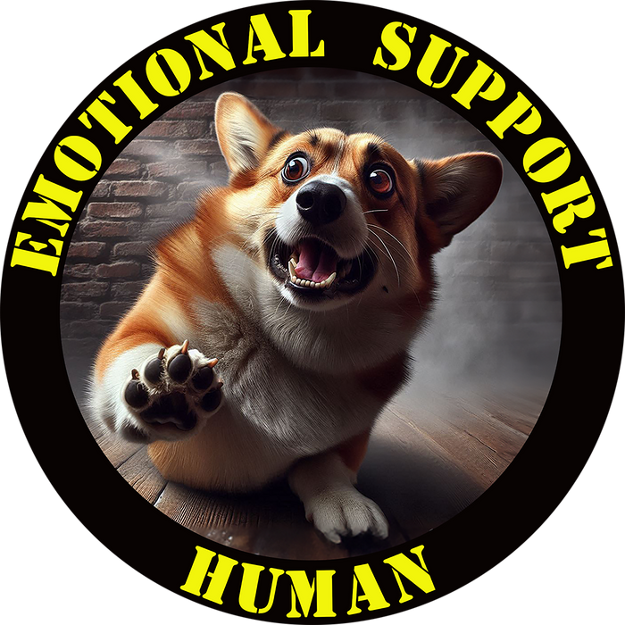 Emotional Support Human Tee - Unisex Cotton Shirt, Funny Dog Lover Gift, Pet Parent Apparel, Quirky Graphic Tee, Supportive Humor Wear