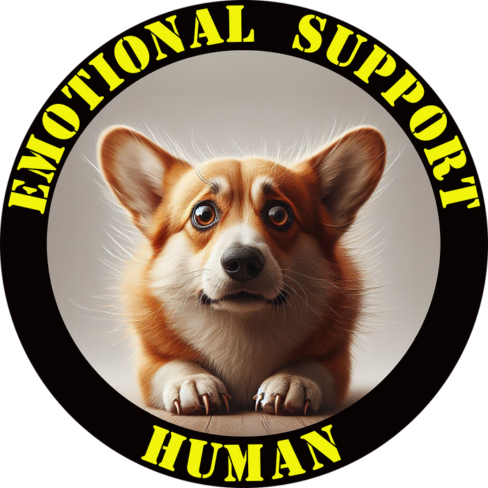Emotional Support Human Tee - Unisex Cotton Shirt, Funny Dog Lover Gift, Pet Parent Apparel, Quirky Graphic Tee, Supportive Humor Wear