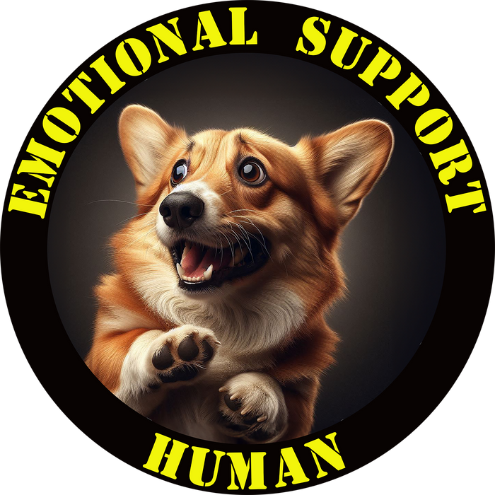 Emotional Support Human Tee - Unisex Cotton Shirt, Funny Dog Lover Gift, Pet Parent Apparel, Quirky Graphic Tee, Supportive Humor Wear