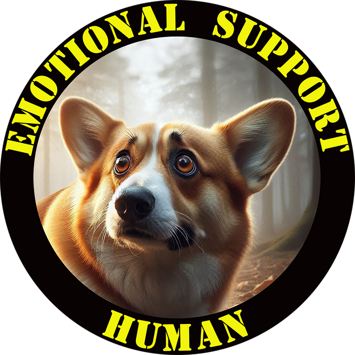 Emotional Support Human Tee - Unisex Cotton Shirt, Funny Dog Lover Gift, Pet Parent Apparel, Quirky Graphic Tee, Supportive Humor Wear
