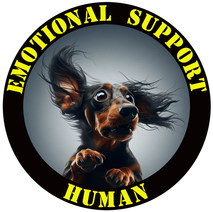 Emotional Support Human Tee - Unisex Cotton Shirt, Funny Dog Lover Gift, Pet Parent Apparel, Quirky Graphic Tee, Supportive Humor Wear