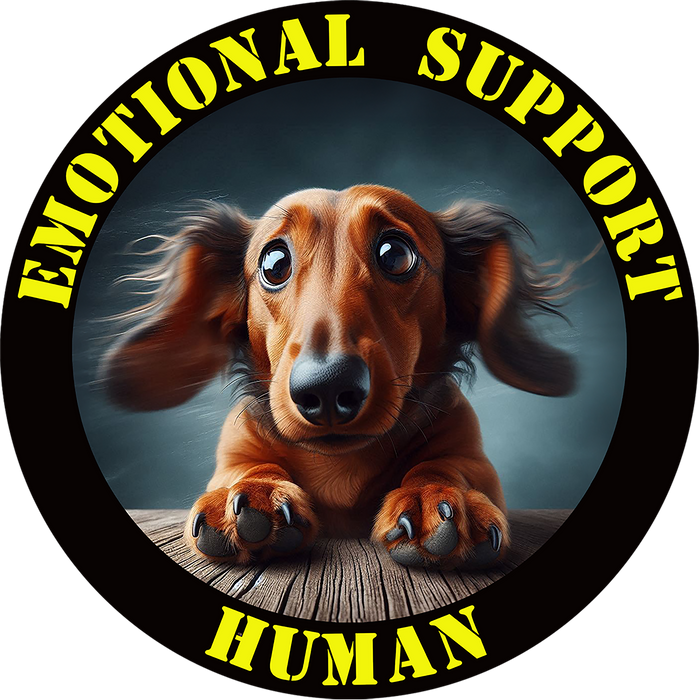 Emotional Support Human Tee - Unisex Cotton Shirt, Funny Dog Lover Gift, Pet Parent Apparel, Quirky Graphic Tee, Supportive Humor Wear
