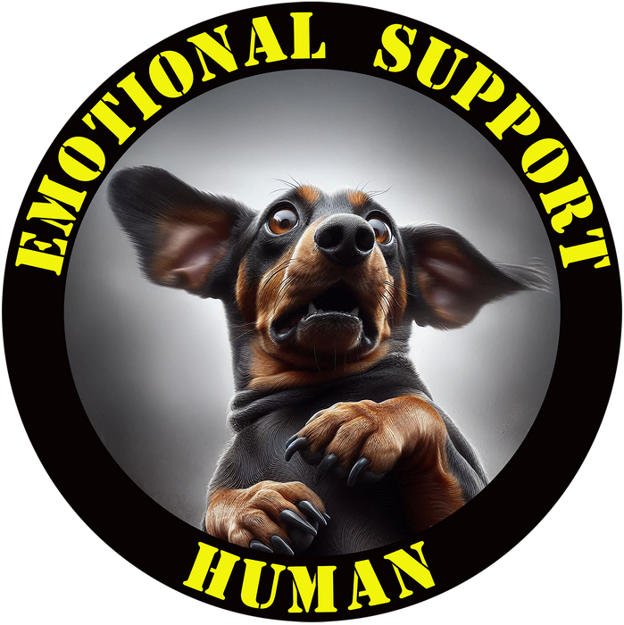 Emotional Support Human Tee - Unisex Cotton Shirt, Funny Dog Lover Gift, Pet Parent Apparel, Quirky Graphic Tee, Supportive Humor Wear