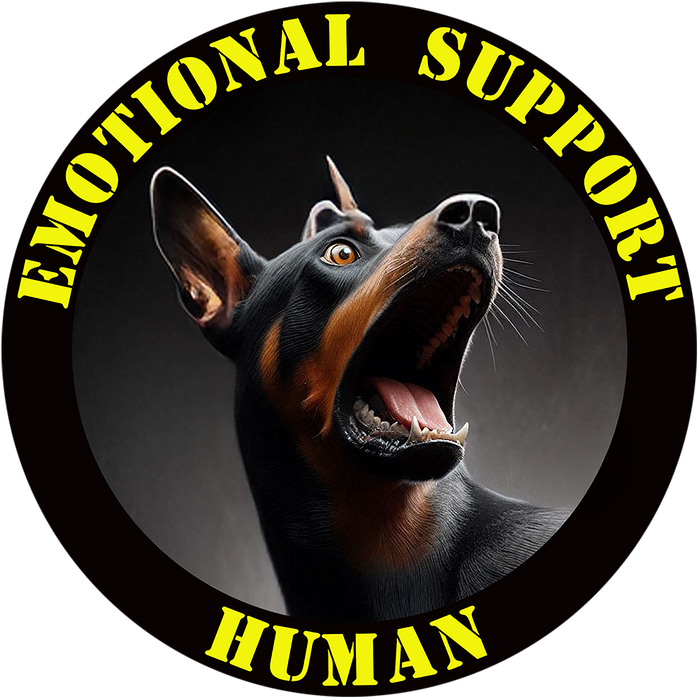 Emotional Support Human Tee - Unisex Cotton Shirt, Funny Dog Lover Gift, Pet Parent Apparel, Quirky Graphic Tee, Supportive Humor Wear
