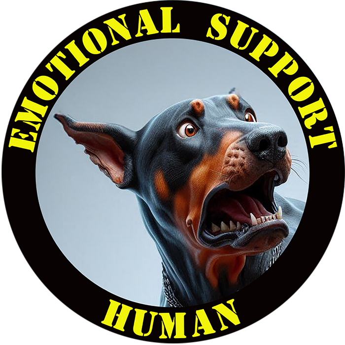 Emotional Support Human Tee - Unisex Cotton Shirt, Funny Dog Lover Gift, Pet Parent Apparel, Quirky Graphic Tee, Supportive Humor Wear