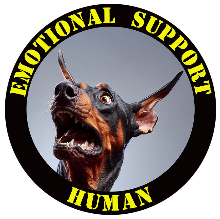 Emotional Support Human Tee - Unisex Cotton Shirt, Funny Dog Lover Gift, Pet Parent Apparel, Quirky Graphic Tee, Supportive Humor Wear