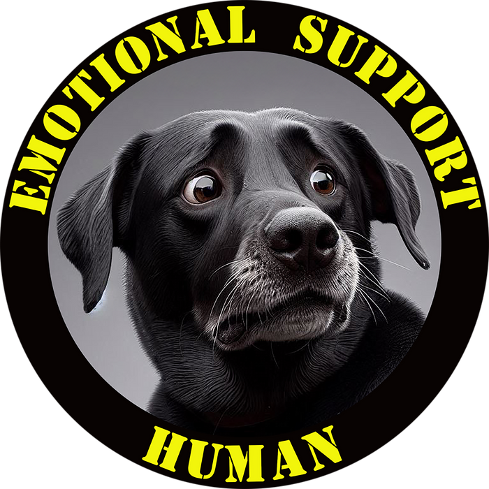 Emotional Support Human Tee - Unisex Cotton Shirt, Funny Dog Lover Gift, Pet Parent Apparel, Quirky Graphic Tee, Supportive Humor Wear
