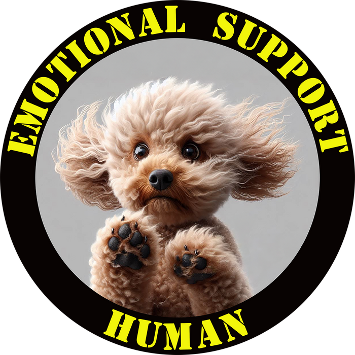 Emotional Support Human Tee - Unisex Cotton Shirt, Funny Dog Lover Gift, Pet Parent Apparel, Quirky Graphic Tee, Supportive Humor Wear