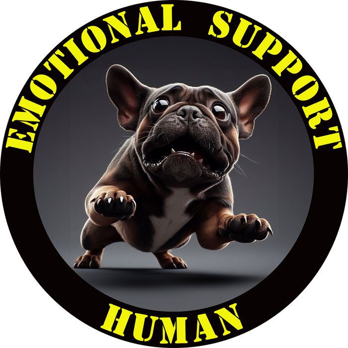 Emotional Support Human Tee - Unisex Cotton Shirt, Funny Dog Lover Gift, Pet Parent Apparel, Quirky Graphic Tee, Supportive Humor Wear