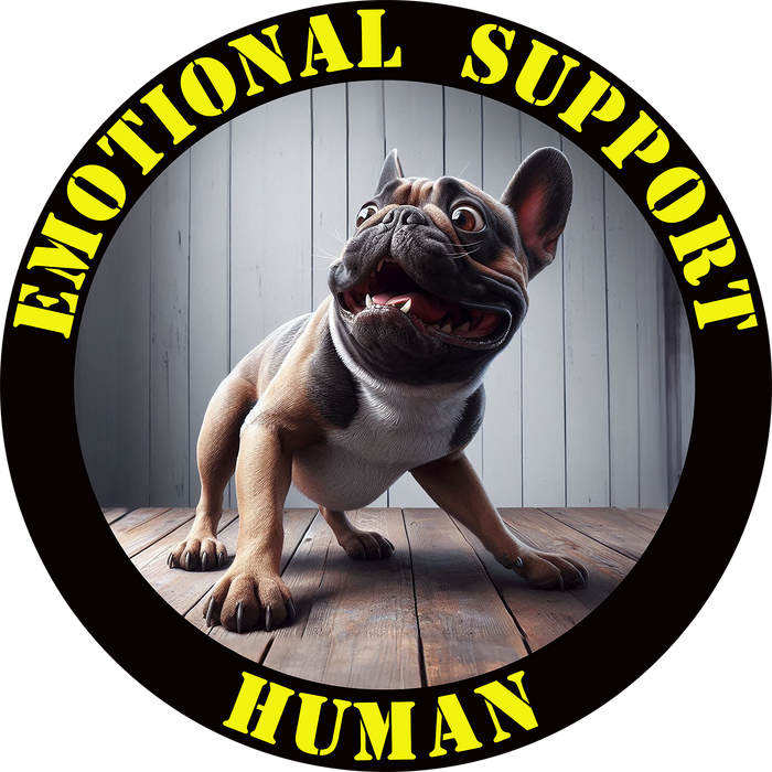 Emotional Support Human Tee - Unisex Cotton Shirt, Funny Dog Lover Gift, Pet Parent Apparel, Quirky Graphic Tee, Supportive Humor Wear