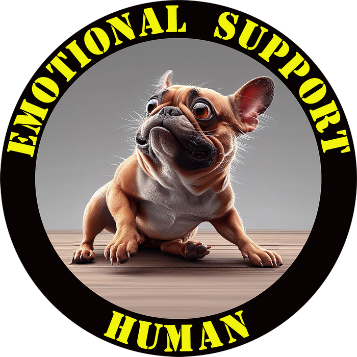 Emotional Support Human Tee - Unisex Cotton Shirt, Funny Dog Lover Gift, Pet Parent Apparel, Quirky Graphic Tee, Supportive Humor Wear