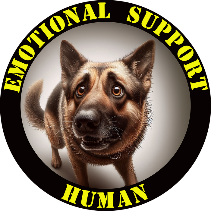 Emotional Support Human Tee - Unisex Cotton Shirt, Funny Dog Lover Gift, Pet Parent Apparel, Quirky Graphic Tee, Supportive Humor Wear