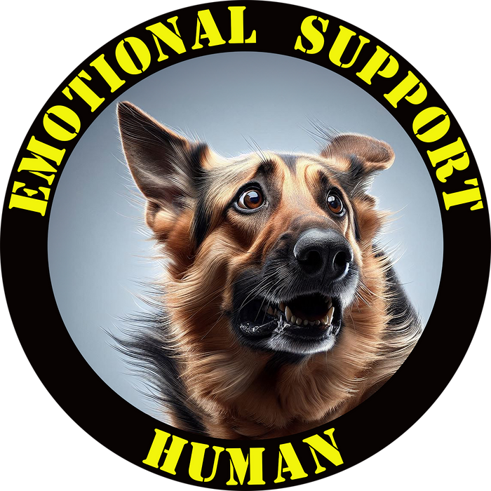 Emotional Support Human Tee - Unisex Cotton Shirt, Funny Dog Lover Gift, Pet Parent Apparel, Quirky Graphic Tee, Supportive Humor Wear
