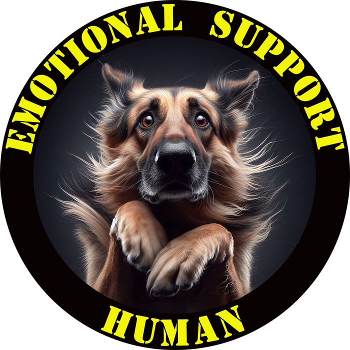 Emotional Support Human Tee - Unisex Cotton Shirt, Funny Dog Lover Gift, Pet Parent Apparel, Quirky Graphic Tee, Supportive Humor Wear