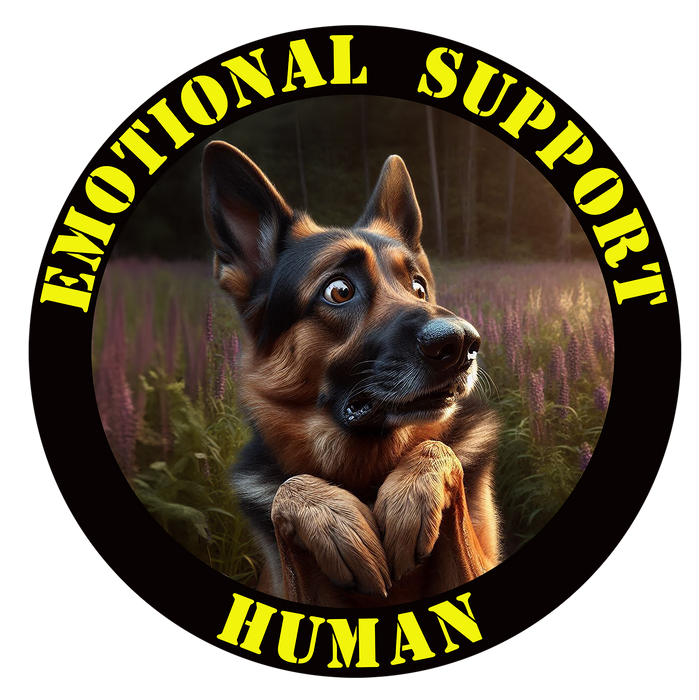 Emotional Support Human Tee - Unisex Cotton Shirt, Funny Dog Lover Gift, Pet Parent Apparel, Quirky Graphic Tee, Supportive Humor Wear
