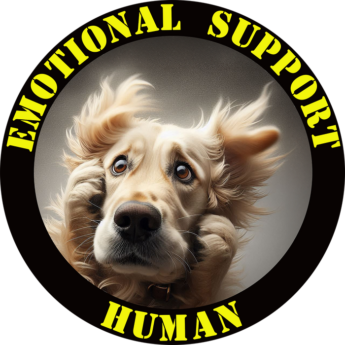 Emotional Support Human Tee - Unisex Cotton Shirt, Funny Dog Lover Gift, Pet Parent Apparel, Quirky Graphic Tee, Supportive Humor Wear