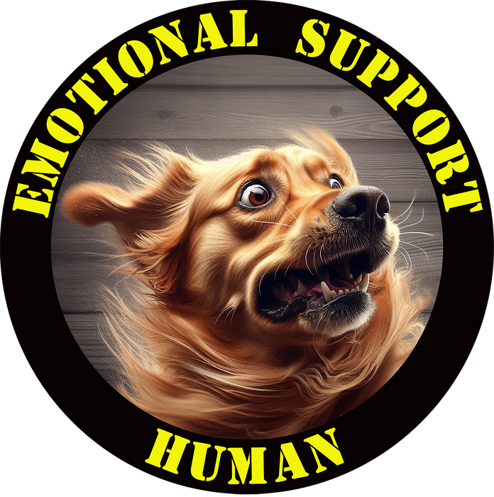 Emotional Support Human Tee - Unisex Cotton Shirt, Funny Dog Lover Gift, Pet Parent Apparel, Quirky Graphic Tee, Supportive Humor Wear
