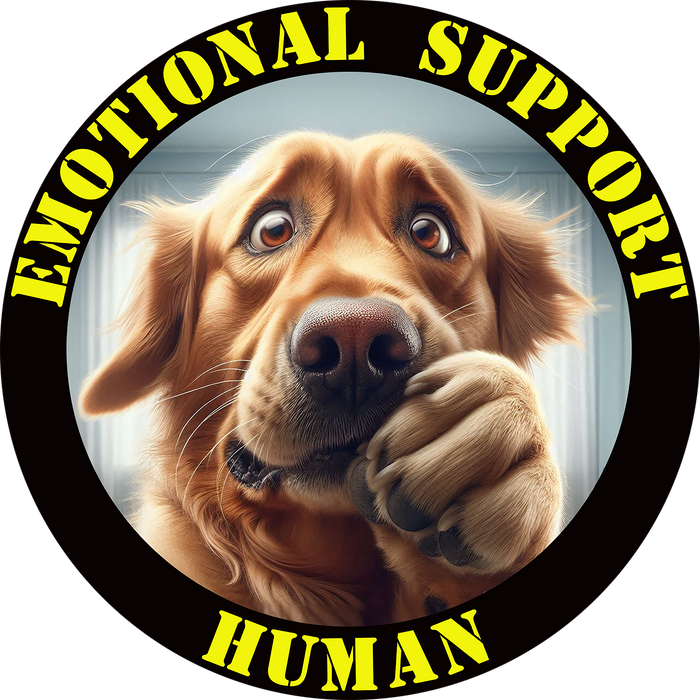 Emotional Support Human Tee - Unisex Cotton Shirt, Funny Dog Lover Gift, Pet Parent Apparel, Quirky Graphic Tee, Supportive Humor Wear