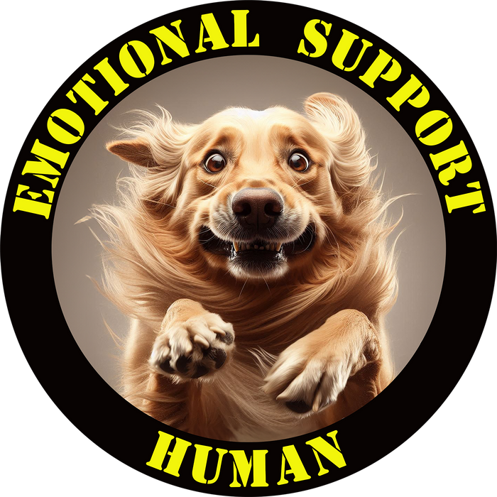 Emotional Support Human Tee - Unisex Cotton Shirt, Funny Dog Lover Gift, Pet Parent Apparel, Quirky Graphic Tee, Supportive Humor Wear