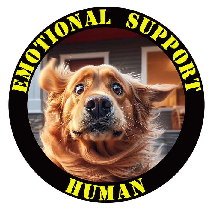Emotional Support Human Tee - Unisex Cotton Shirt, Funny Dog Lover Gift, Pet Parent Apparel, Quirky Graphic Tee, Supportive Humor Wear