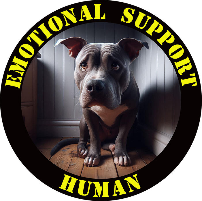Emotional Support Human Tee - Unisex Cotton Shirt, Funny Dog Lover Gift, Pet Parent Apparel, Quirky Graphic Tee, Supportive Humor Wear