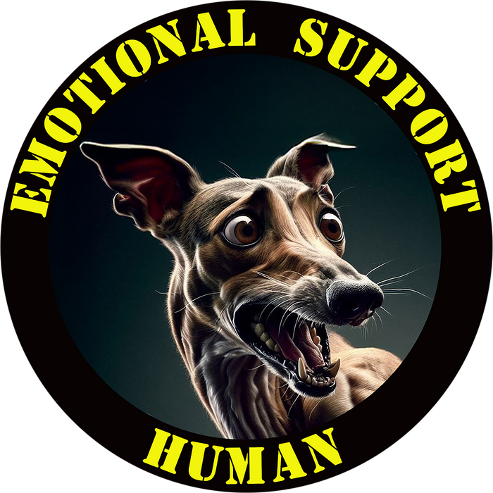 Emotional Support Human Tee - Unisex Cotton Shirt, Funny Dog Lover Gift, Pet Parent Apparel, Quirky Graphic Tee, Supportive Humor Wear