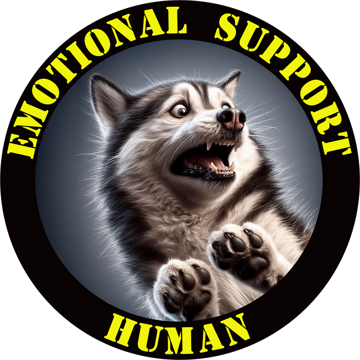 Emotional Support Human Tee - Unisex Cotton Shirt, Funny Dog Lover Gift, Pet Parent Apparel, Quirky Graphic Tee, Supportive Humor Wear