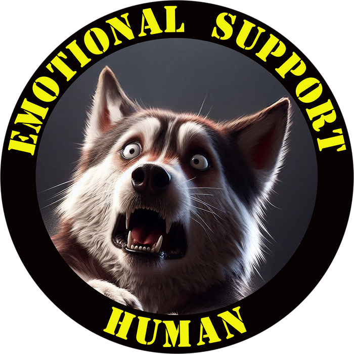 Emotional Support Human Tee - Unisex Cotton Shirt, Funny Dog Lover Gift, Pet Parent Apparel, Quirky Graphic Tee, Supportive Humor Wear