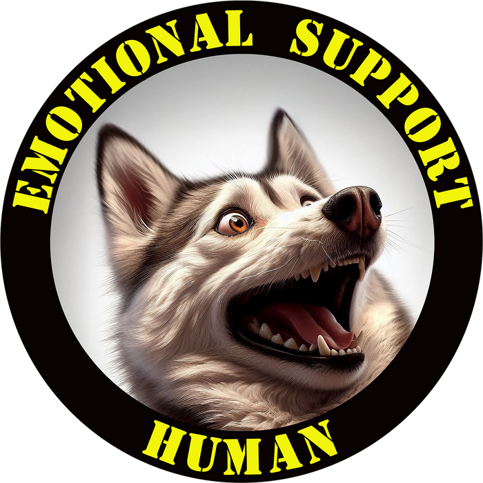 Emotional Support Human Tee - Unisex Cotton Shirt, Funny Dog Lover Gift, Pet Parent Apparel, Quirky Graphic Tee, Supportive Humor Wear